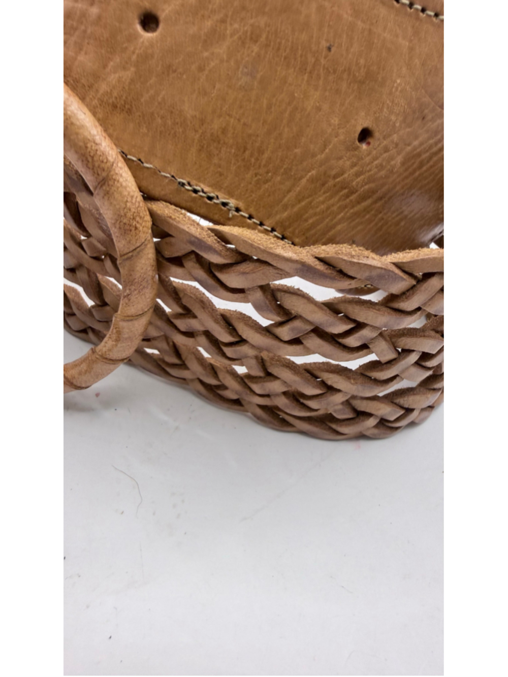Women's Chicos Ava Braided Leather Belt Size 3 Brown L/ XL